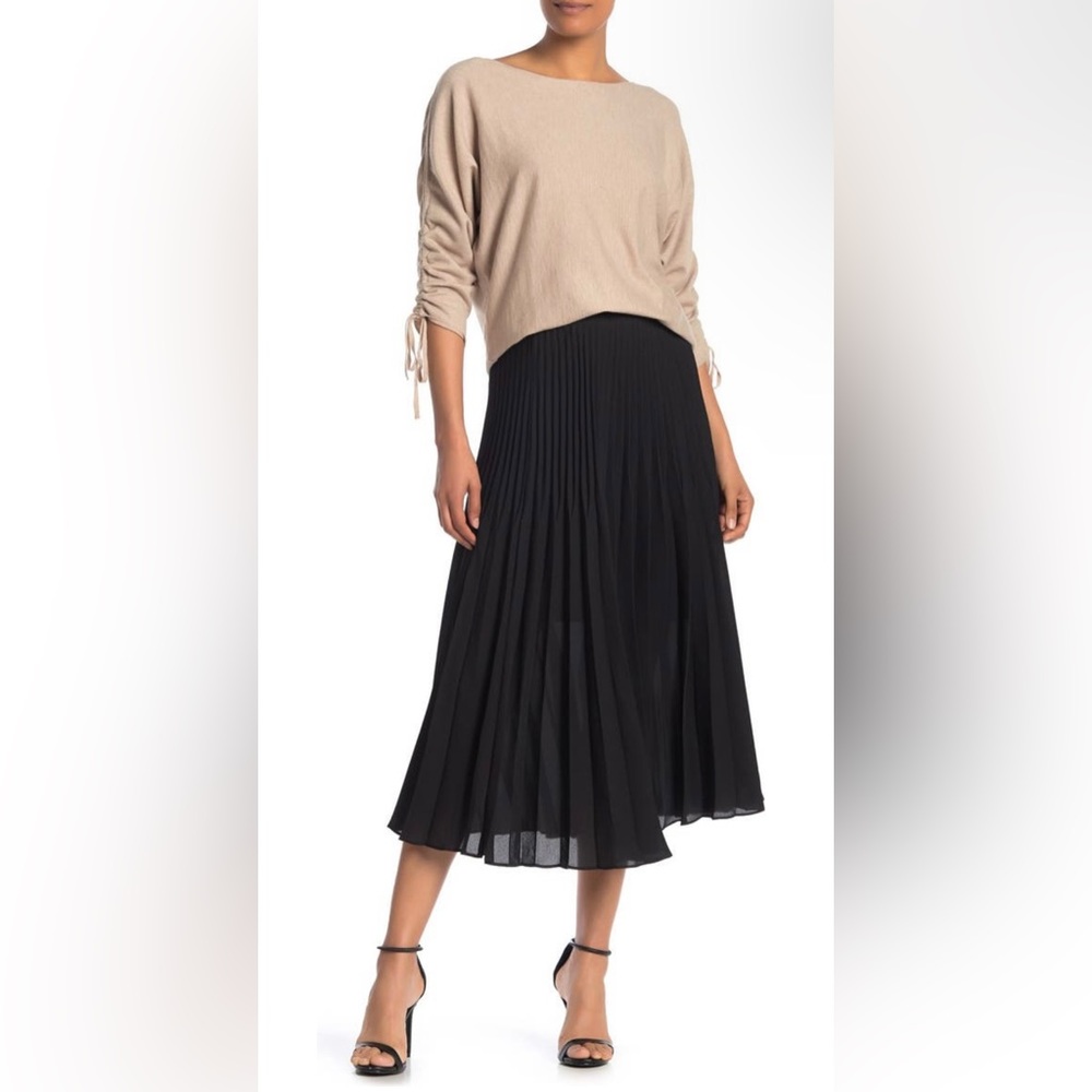 Pleated Midi Skirt